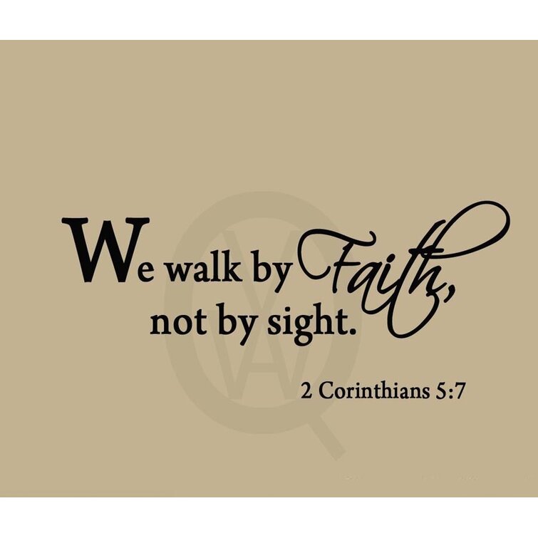 Details about   Walk By Faith Not By Sight Wall Stickers Vinyl Art Decals