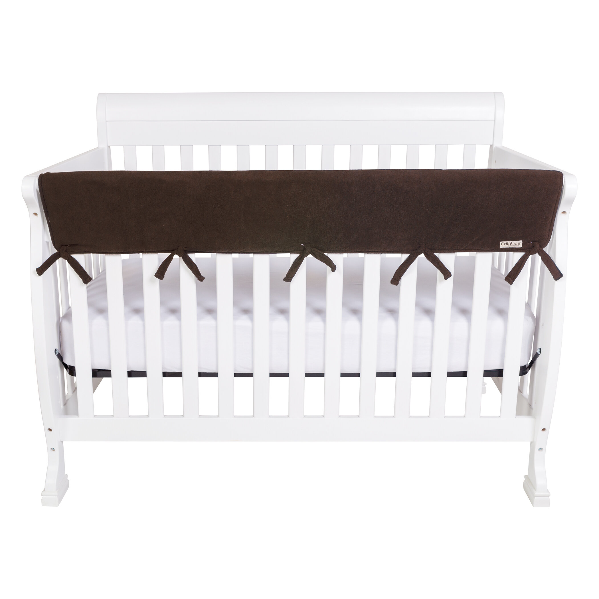 Trend Lab 51 Brown Fleece Front Crib Rail Guard Cover Reviews