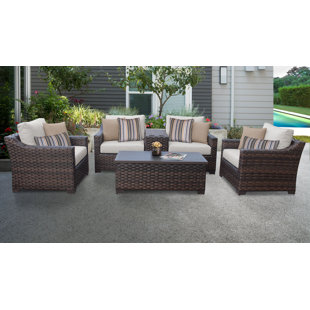 Martha Patio Furniture Wayfair Kathy Ireland Homes Gardens River Brook 6 Piece Outdoor Wicker Patio Furniture Set 06a