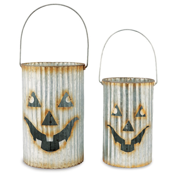 Galvanized Tin Pumpkin 3 Piece Luminary Set by Mud Pie™