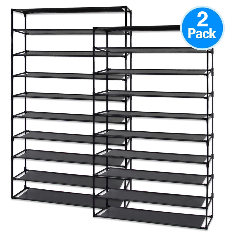 Rebrilliant 10 Tier Steel 100 Pair Shoe Rack & Reviews | Wayfair.ca