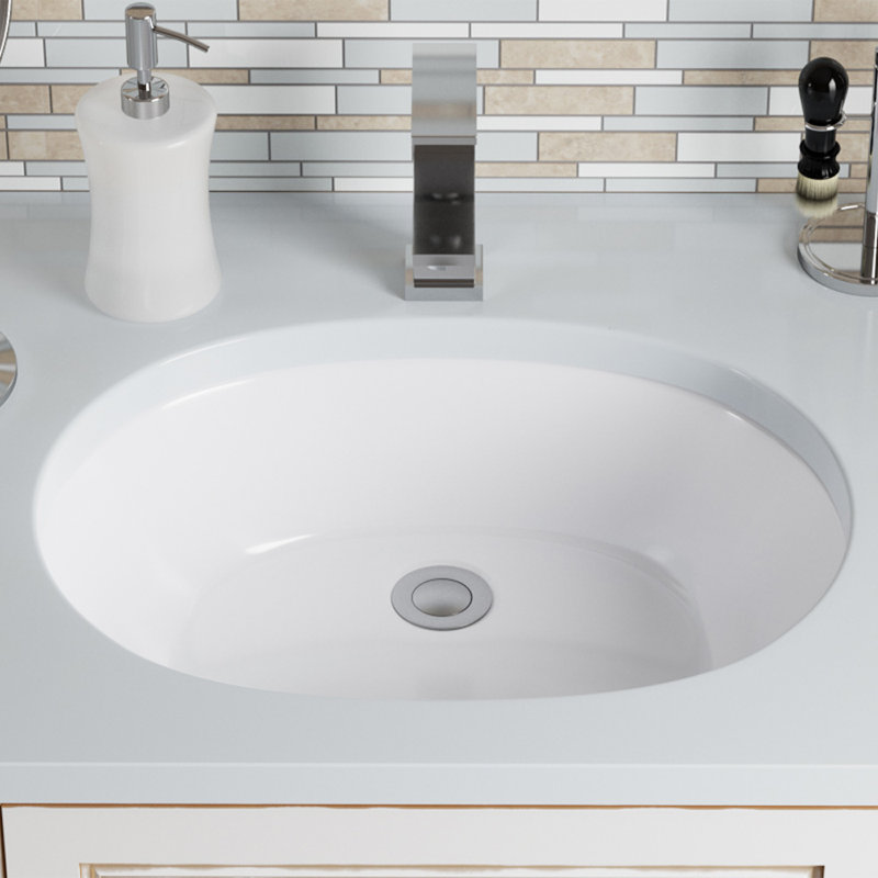 Mrdirect Vitreous China Oval Undermount Bathroom Sink With Mrdirect Vitreous China Oval Undermount