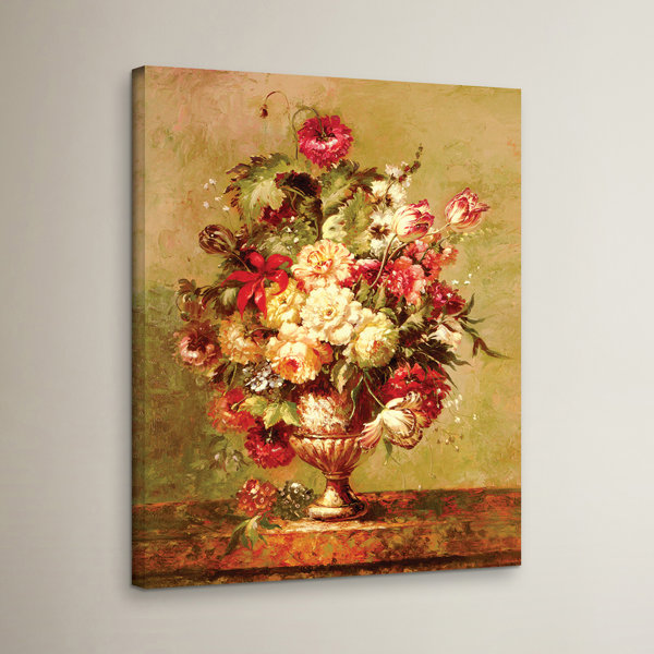 Fleur De Lis Living Renaissance Flowers Ii Painting Print On Wrapped Canvas Wayfair