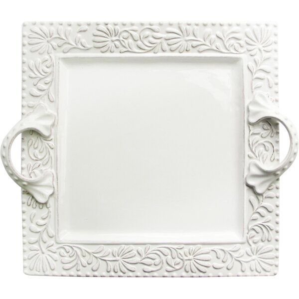 Traditional Floral Square Tray by Lark Manor