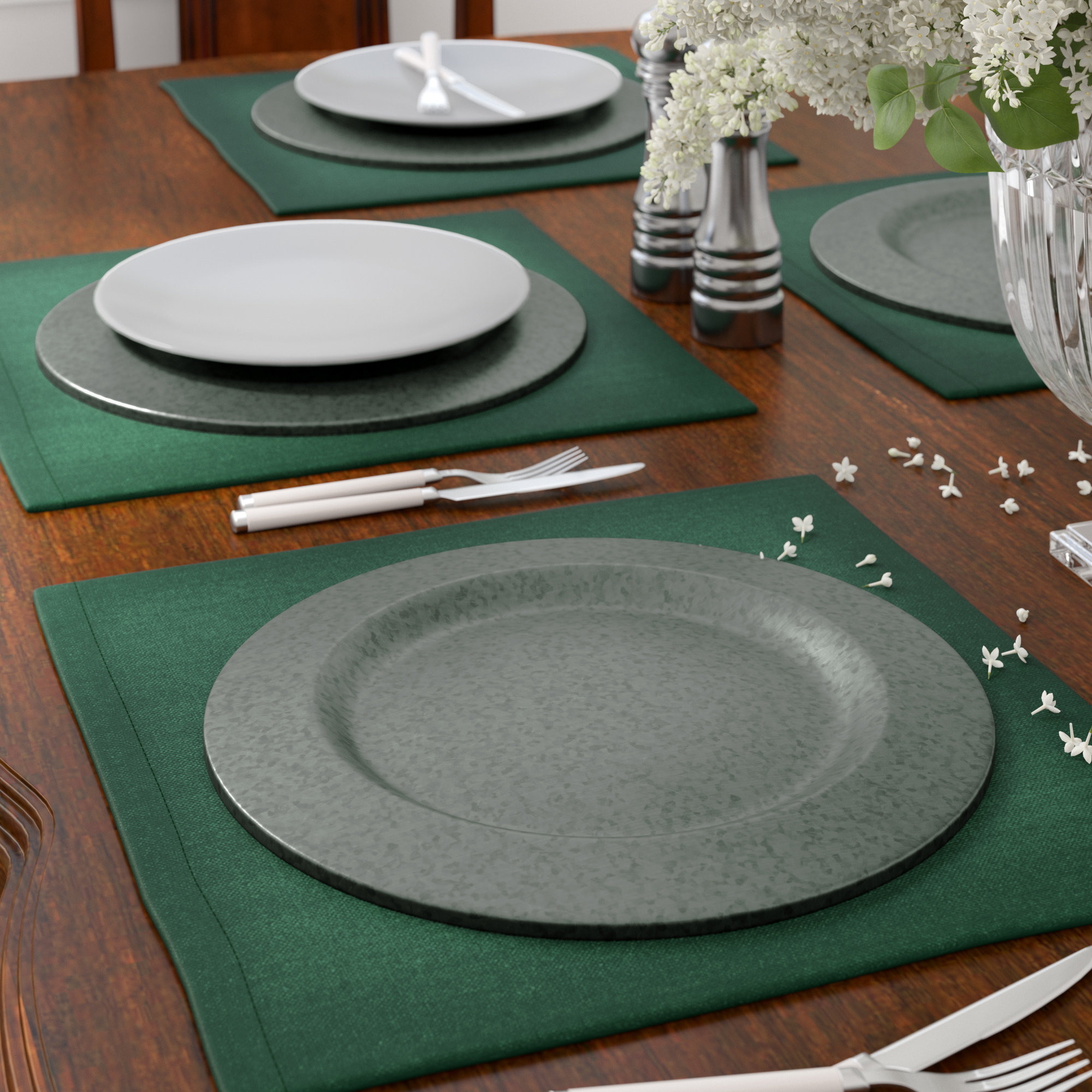 Josh Galvanized Charger Plate Set Josh Galvanized Charger Plate Set