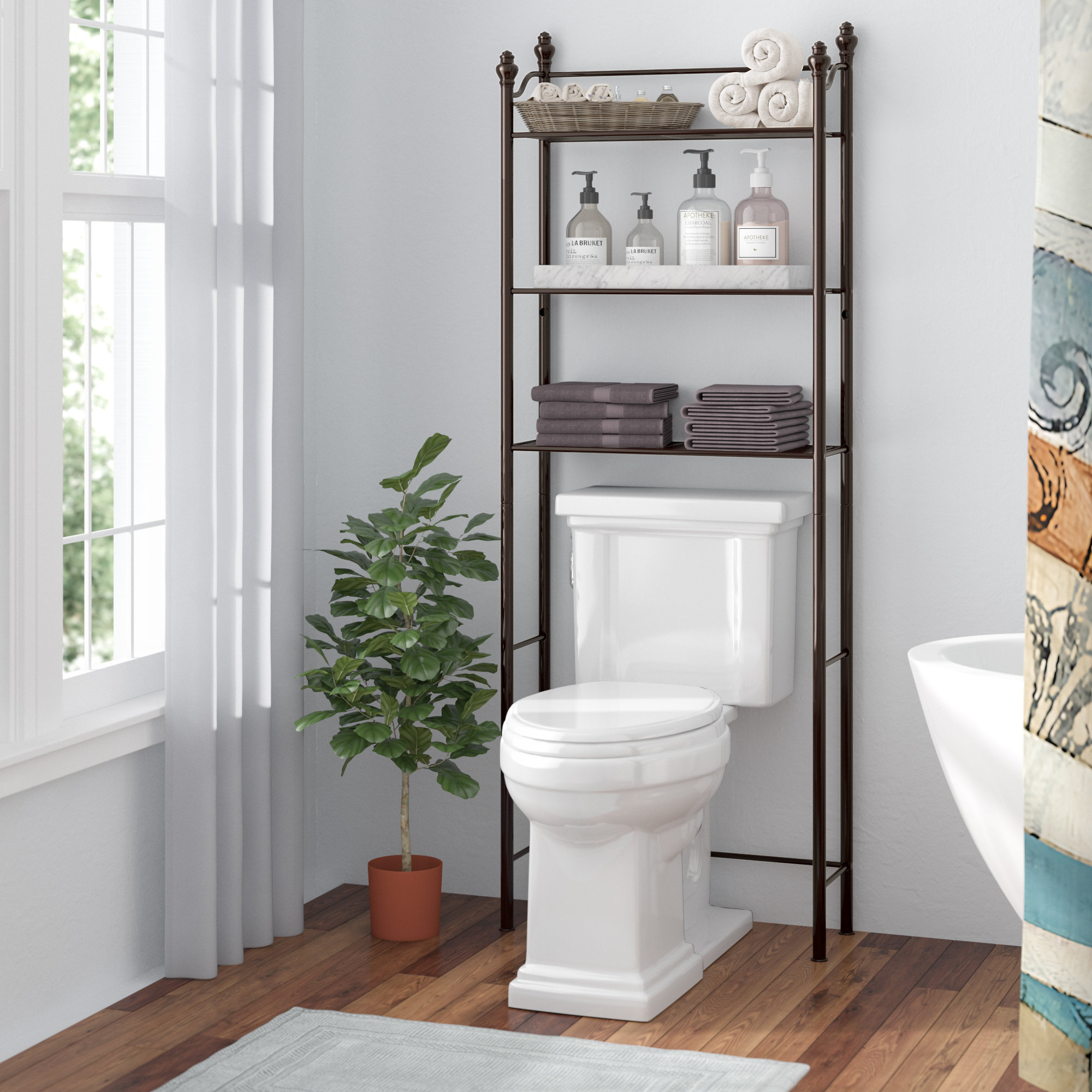 Andover Mills Gracia 24 6 W X 64 9 H 45 D Over The Toilet Andover Mills Gracia 24 6 W X 64 9 H
