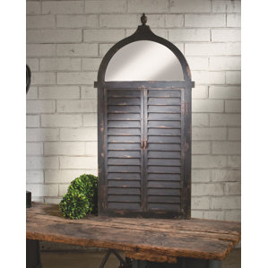 Shutter Wall Mounted Jewelry Armoire with Mirror by Tripar