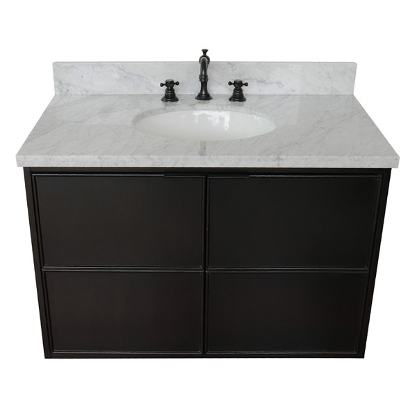 Elvia 37 Wall-Mounted Single Bathroom Vanity Set by Gracie Oaks