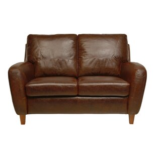 Corine Leather Loveseat