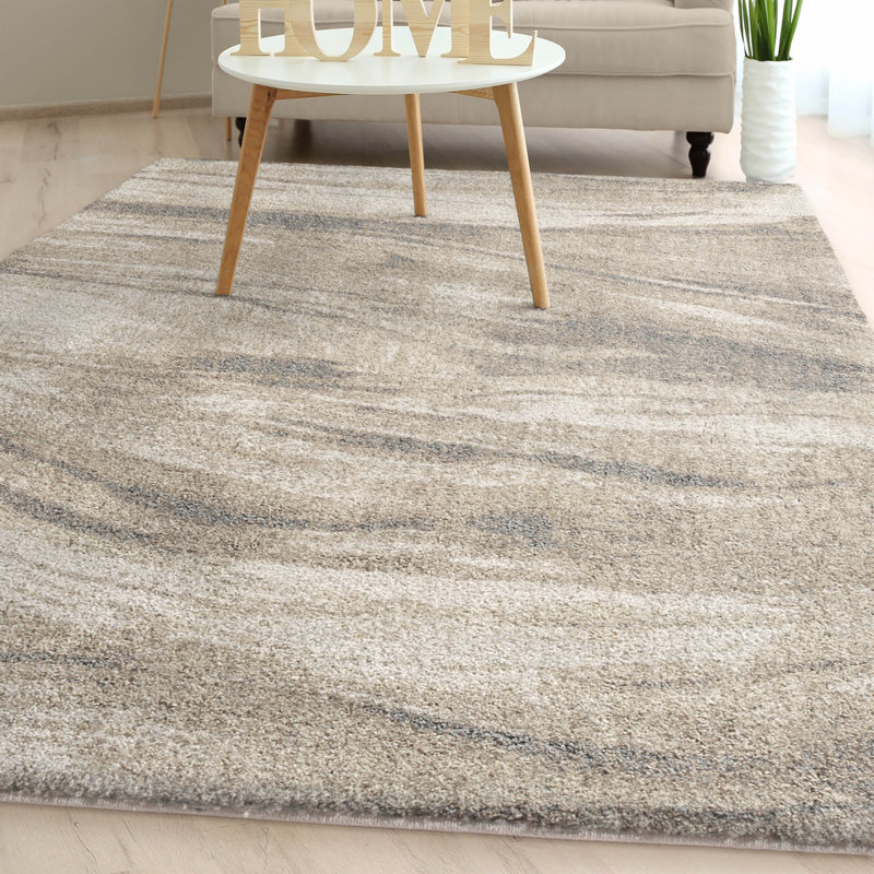 Orren Ellis Shellenbarger Modern Plush Ivory Area Rug Reviews Orren Ellis Shellenbarger Modern Plush