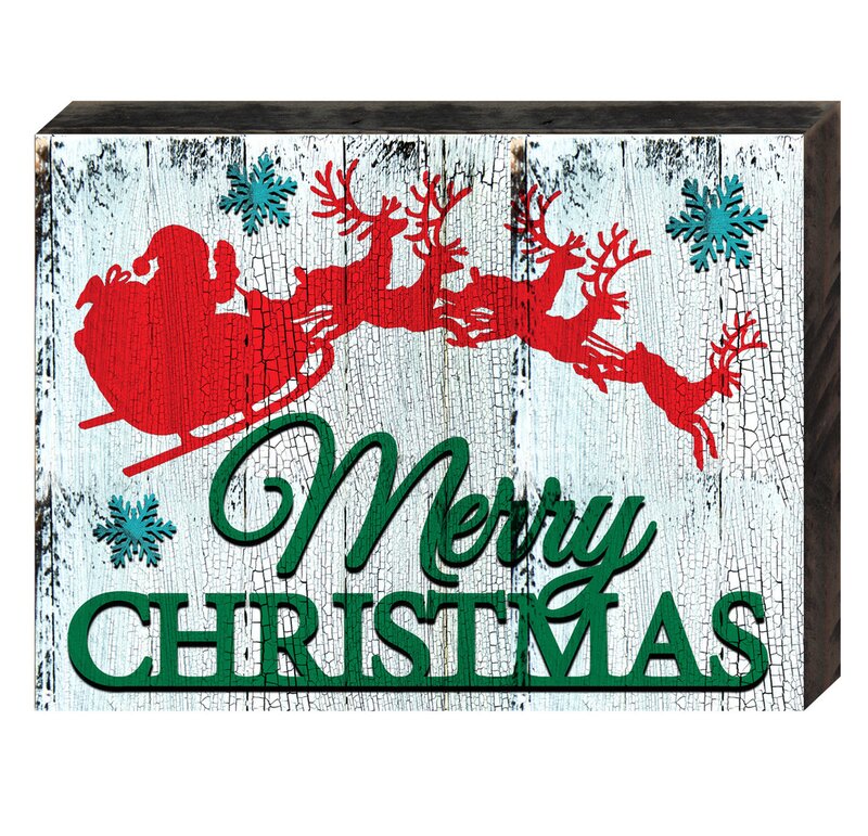 Download Designocracy Merry Christmas Santa's Sleigh Painting Print ...