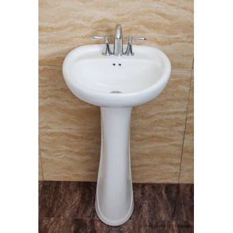 Barclay Stanford Vitreous China U Shaped Pedestal Bathroom Sink