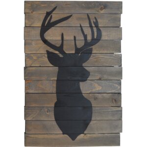 'Oh Deer' Graphic Art on Wood