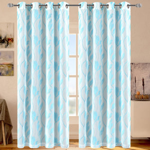 Chloe Nature/Floral Sheer Grommet Single Curtain Panel