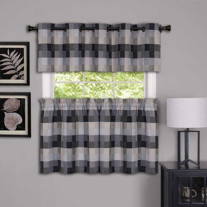 Loon Peak Adoxa Plaid Dark Brown Grommet Single Curtain Panel Reviews Wayfair