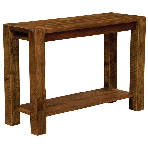 Barnwood Post Console Table By Fireside Lodge