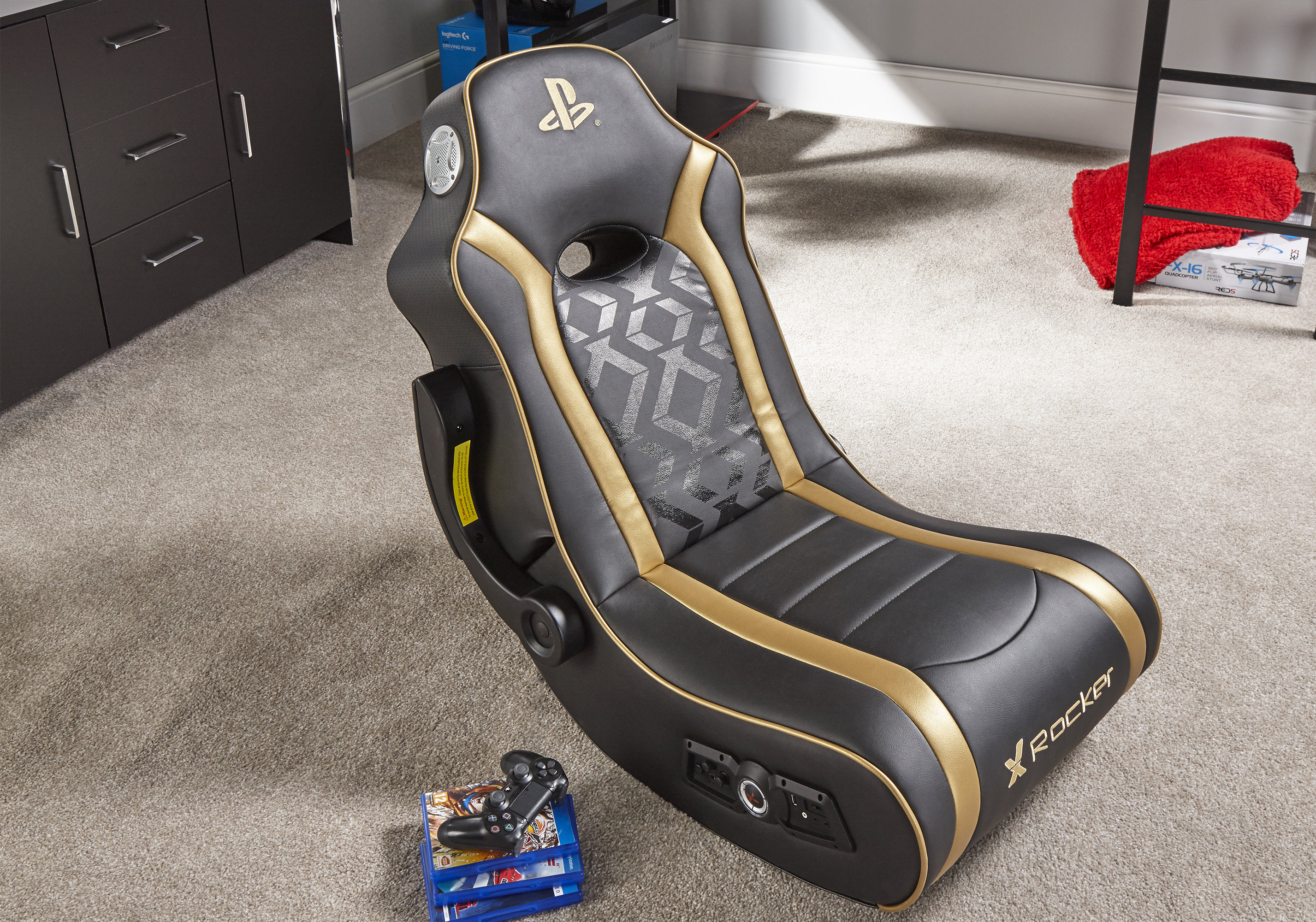 X Rocker Nation Sony Playstation Floor Rocker Gaming Chair