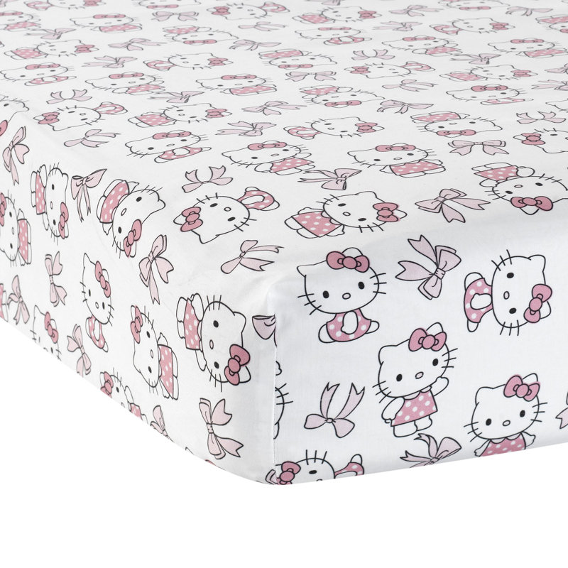 Bedtime Originals Hello Kitty Luv Baby Nursery 3 Piece Crib