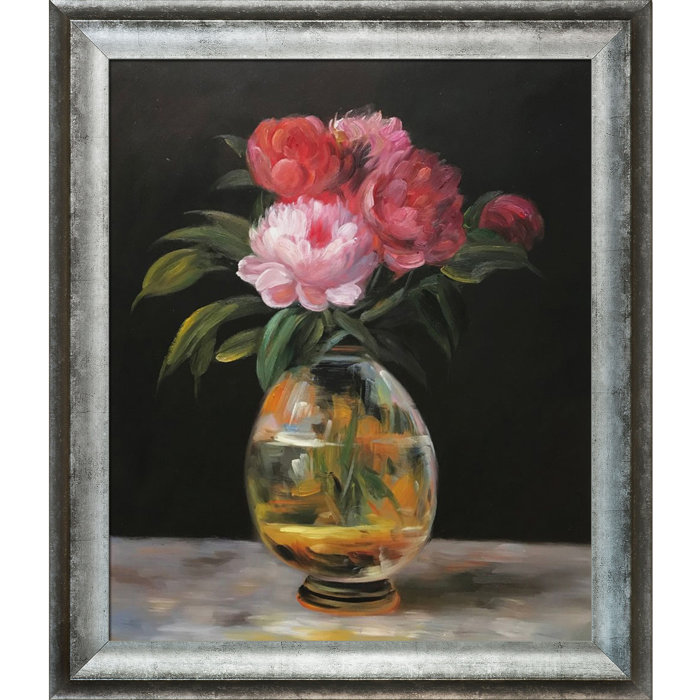 Bouquet Of Flowers By Edouard Manet Framed Graphic Art On Wrapped Canvas