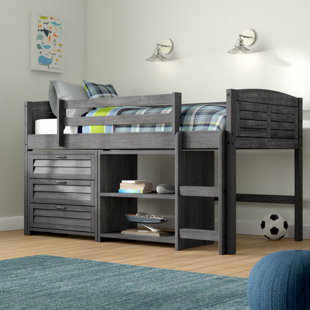 Low Height Bunk Bed Wayfair Evan Twin Low Loft Bed With Storage