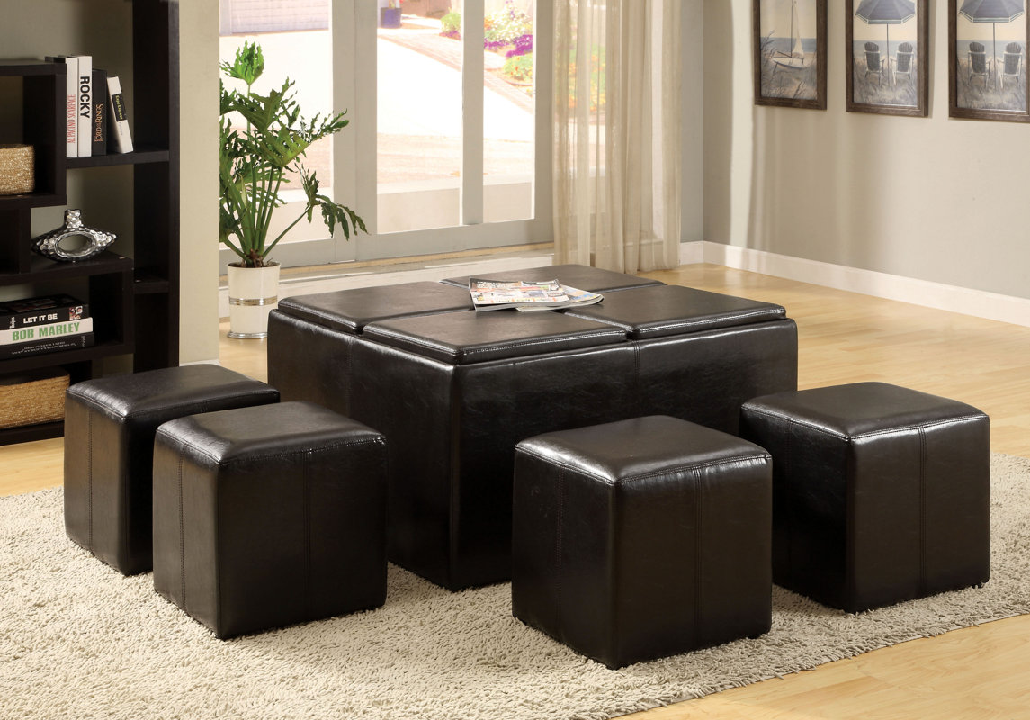 Darby Home Co Turner 5 Piece Coffee Table Ottoman Set & Reviews ... Darby Home Co Turner 5 Piece Coffee Table Ottoman Set & Reviews ...