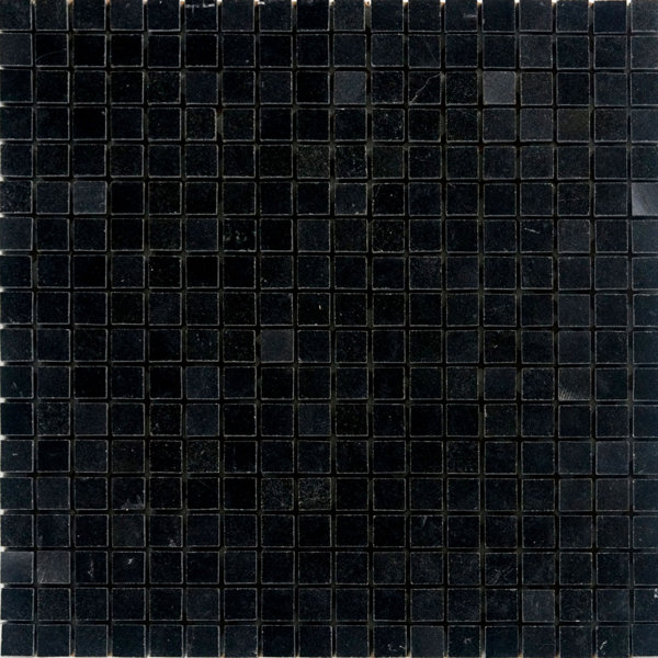 0.63 x 0.63 Granite Mosaic Tile in Absolute Black by Epoch Architectural Surfaces