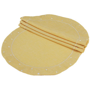 Breen Embroidered Easy Care Round Placemat (Set of 4)