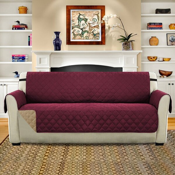 Diamond T-Cushion Sofa Slipcover By Winston Porter