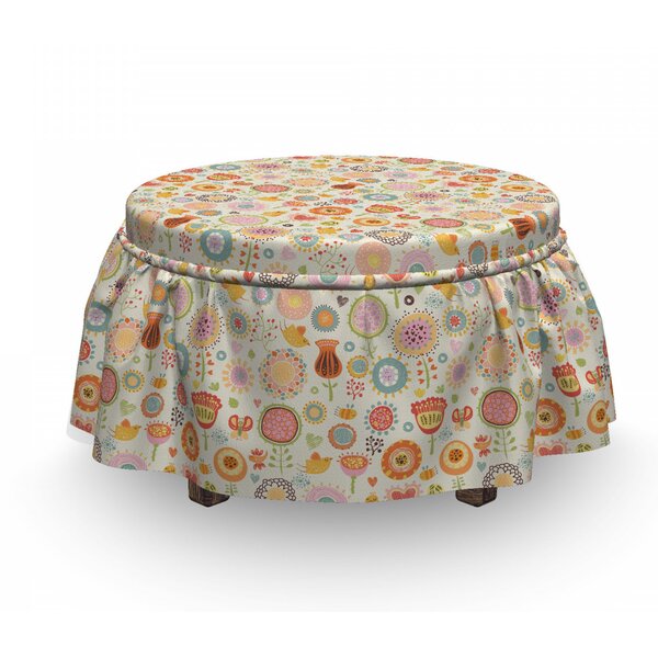 Bees Birds Butterflies Ottoman Slipcover (Set Of 2) By East Urban Home