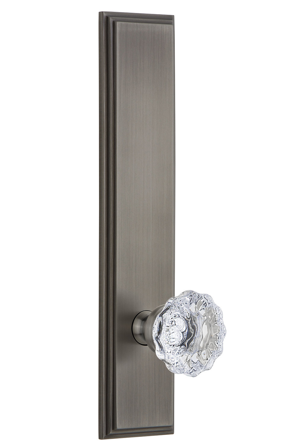 Grandeur Crystal Fontainebleau Double Dummy Door Knob With Carre