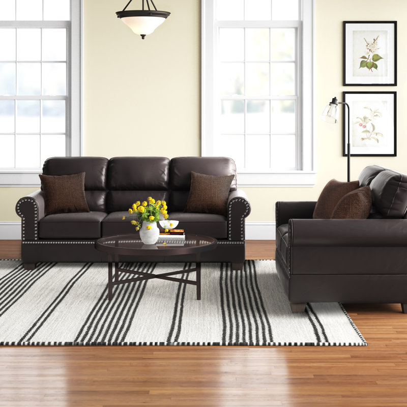Charlton Home Boyster 2 Piece Faux Leather Living Room Set Reviews Wayfair