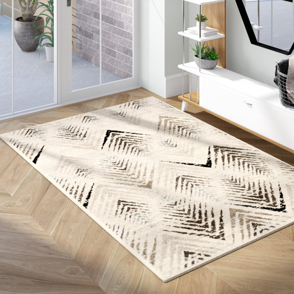 Alioth Cream/Beige Area Rug by Wrought Studio
