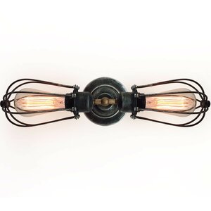 Deandra 2-Light Double Arms Squirrel Cage Horizontal Sconce
