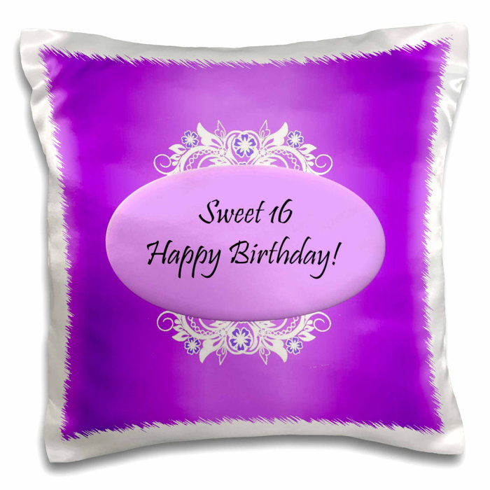 East Urban Home Sweet 16 Birthday Pillow Cover Wayfair Ca