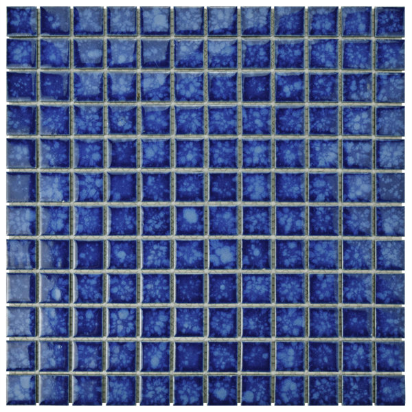 Waterfall 1 x 1 Porcelain Mosaic Tile in Pacific by EliteTile