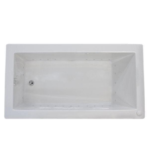 Guadalupe 66 x 36 Rectangular Air Jetted Bathtub with Drain by Spa Escapes