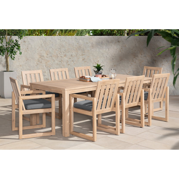 northridge 9 piece dining set with sunbrella cushions