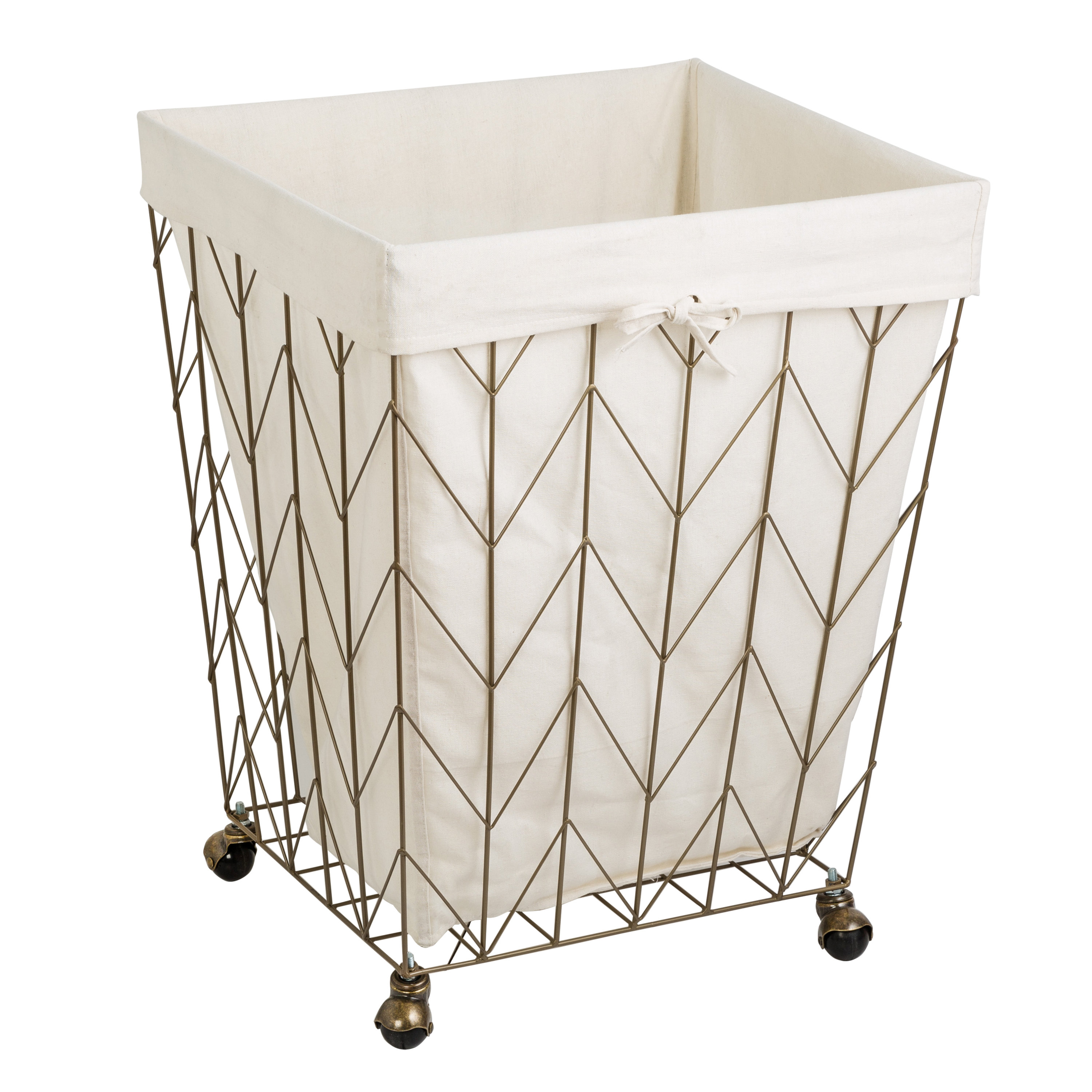 Coastal Decorative Rolling Laundry Hamper Reviews Joss Main