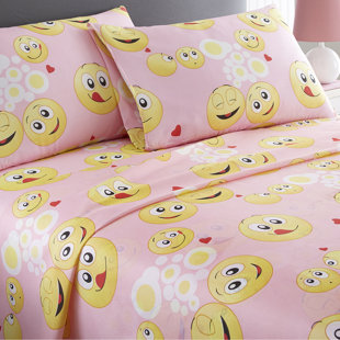 Emoji Twin Bedding Wayfair Colstrip Emoji Sheet Set