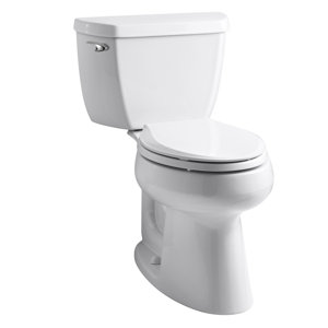 Highline Classic Comfort Height Two-Piece Elongated 1.28 GPF Toilet with Class Five Flush Technology and Left-Hand Trip Lever