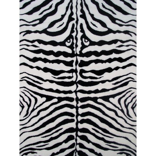 Fun Time White Zebra Skin Area Rug by Fun Rugs