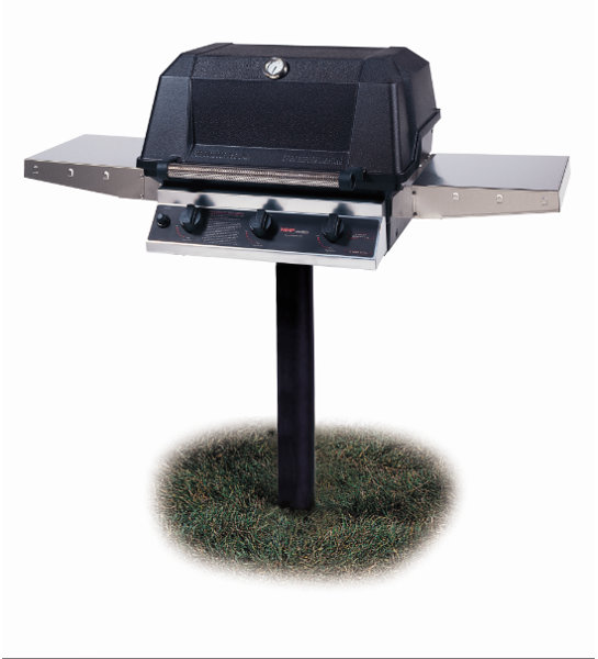 Heritage 3-Burner Natural Gas Grill with Side Shelves by Modern Home Products
