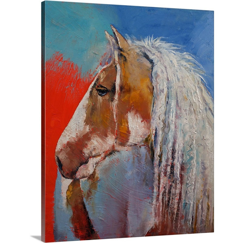 Canvas On Demand Gypsy Vanner Horse Portrait By Michael Creese