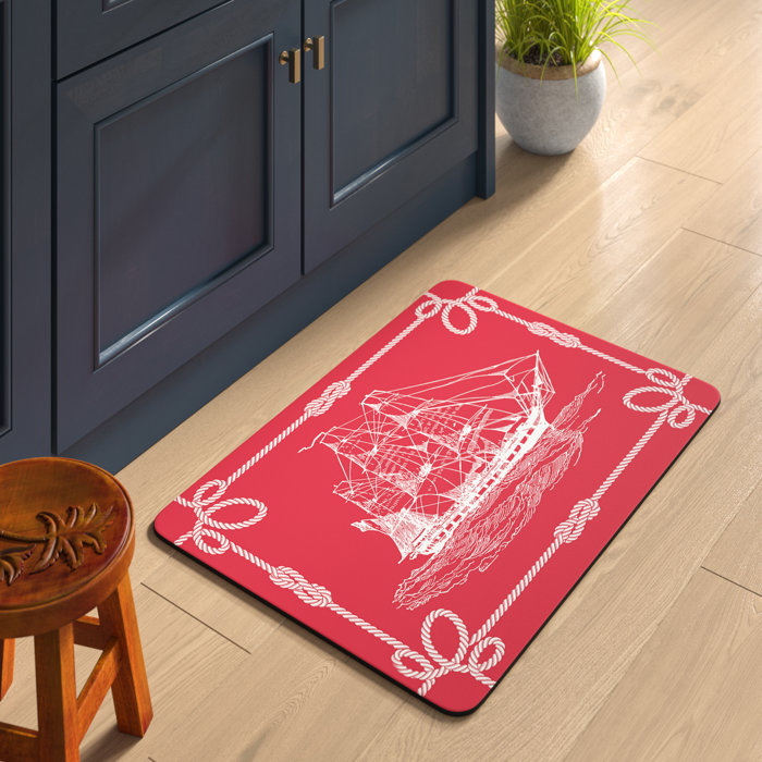 Beachcrest Home Jacksonville Coral Ship Kitchen Mat Wayfair