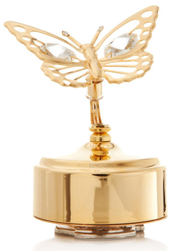 MatashiCrystal Butterfly Music Box Figurine & Reviews Wayfair