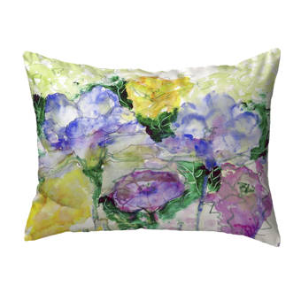 Betsy Drake Interiors Two Irises Indoor Outdoor Lumbar Pillow Wayfair