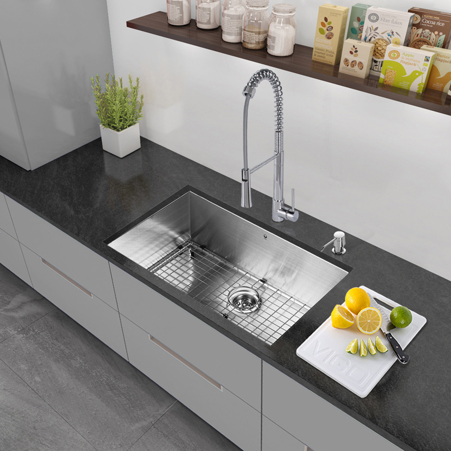 30 x 19 undermount single bowl 16 gauge stainless steel kitchen sink with strainer - Stainless Steel Kitchen Sink Gauge 30 x 19 undermount single bowl 16 gauge stainless steel kitchen sink with strainer - Stainless Steel Kitchen Sink Gauge