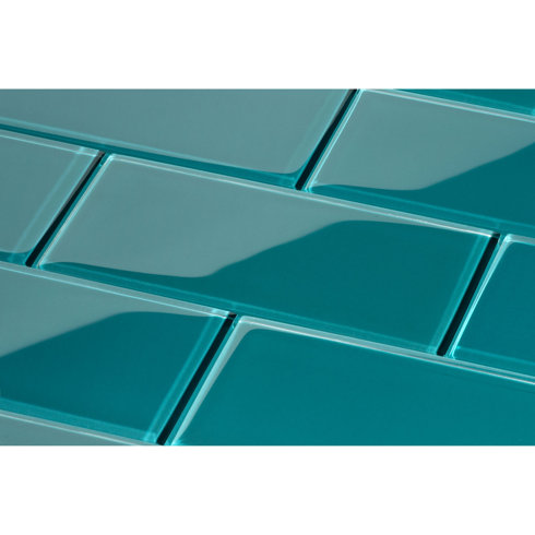 tile glass teal subway dark giorbello backsplash depot tiles kitchen homedepot sq ft case shower