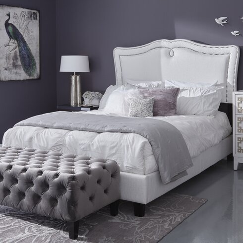 Fabian Sweetheart Shaped Upholstered Panel Bed