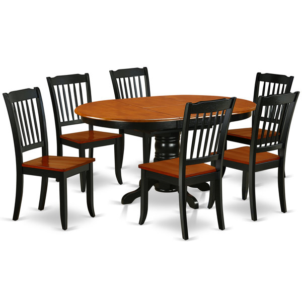 La Mott 7 Piece Extendable Solid Wood Dining Set by August Grove August Grove